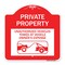 Signmission Private Property Unauthorized Vehicles Towed at Owner Expense with Graphic, A-DES-RW-1818-23245 A-DES-RW-1818-23245 - alternate 1